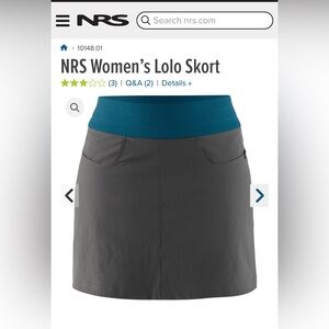 NRS Lolo skort size 6 in gunmetal gray NWT